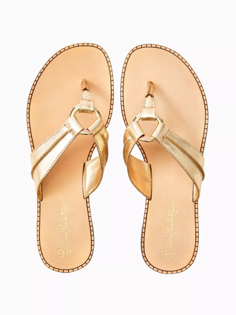 Lilly Pulitzer Gold McKim Sandals